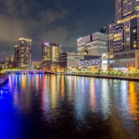 田蓑橋から西側の眺め(田蓑橋からの玉江橋)