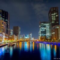 玉江橋から中之島東部方面の眺め